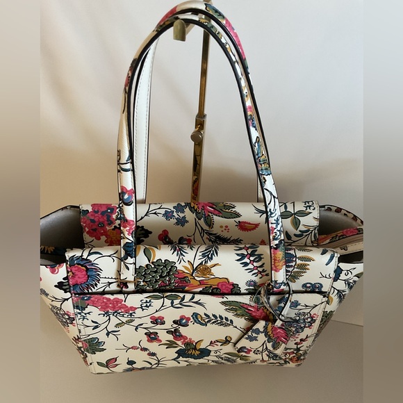 NWT Tory Burch Parker Floral Leather Tote - Picture 5 of 12